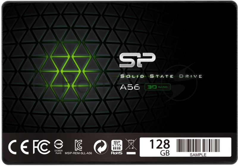 SSD накопитель 2.5 Silicon Power 128GB A56 <SP128GBSS3A56B25> (SATA3, up to 560/530MBs, 3D TLC, Phison, 7mm)