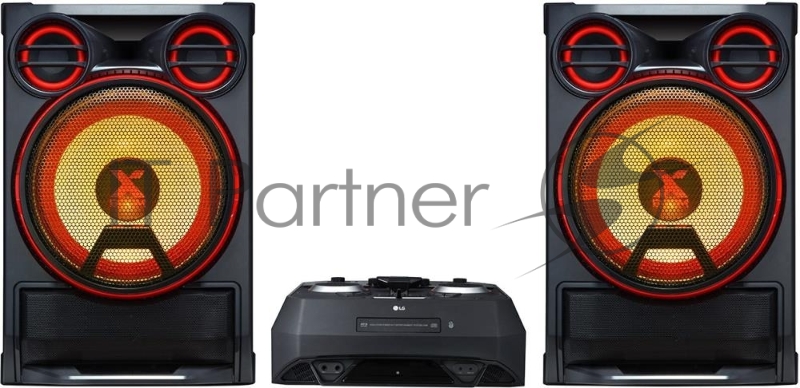 Минисистема LG CK99+NK99 черный 5000Вт/CD/CDRW/FM/USB/BT комплект из 2 коробок