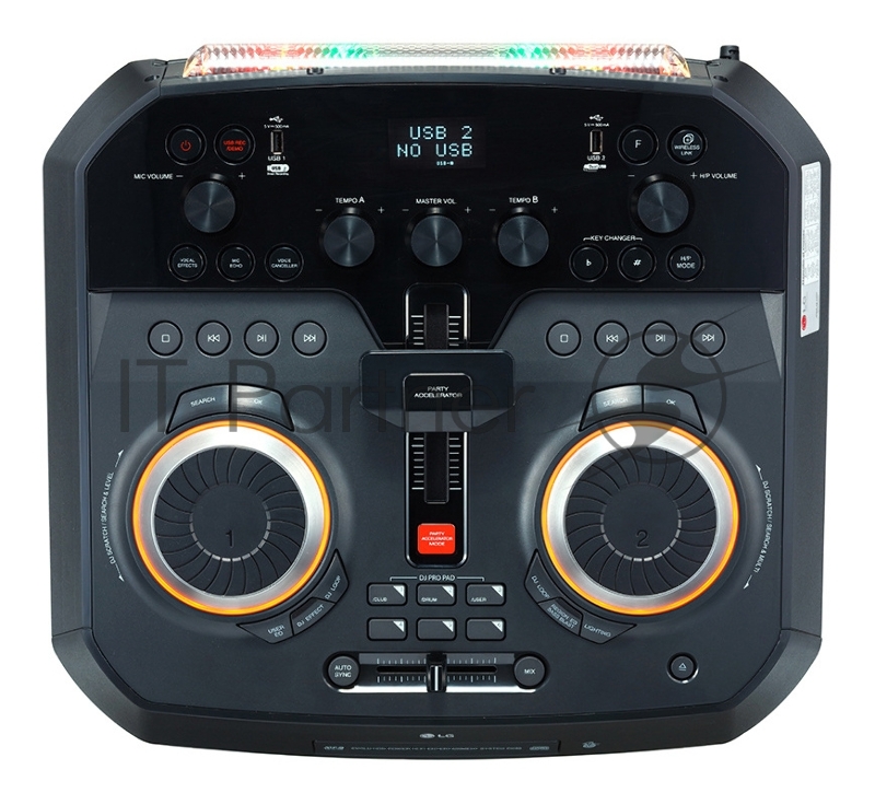 Минисистема LG CK99+NK99 черный 5000Вт/CD/CDRW/FM/USB/BT комплект из 2 коробок