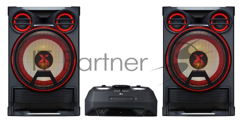 Минисистема LG CK99+NK99 черный 5000Вт/CD/CDRW/FM/USB/BT комплект из 2 коробок