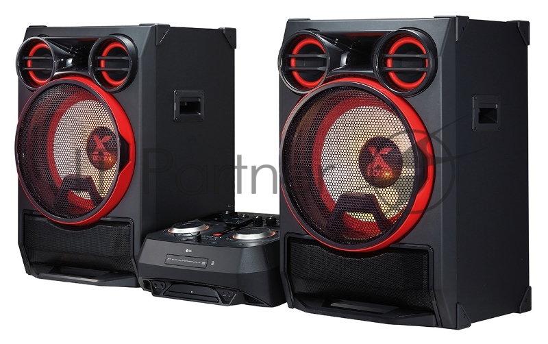 Минисистема LG CK99+NK99 черный 5000Вт/CD/CDRW/FM/USB/BT комплект из 2 коробок