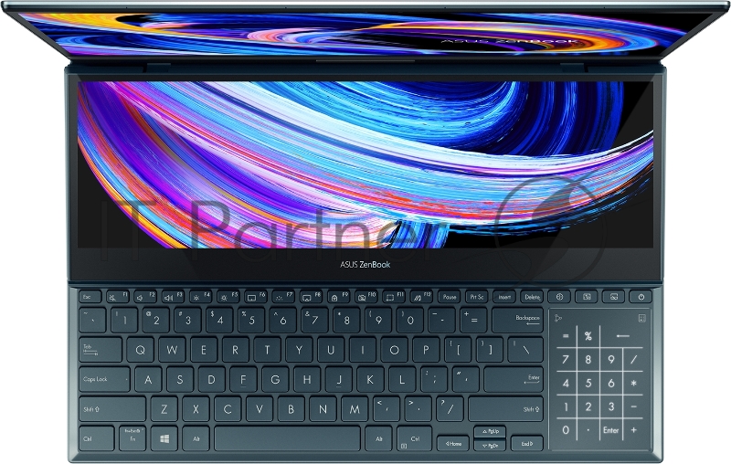 Ноутбук ASUS UX582HS-H2034W Touch +ScreenPad +Plamrest+backpack+Stylus+Stand 15.6(3840x2160 OLED)/Touch/Intel Core i7 11800H(2.3Ghz)/32768Mb/1024PCI GeForce RTX3080(8192Mb)/Cam/BT/WiFi/war 1y/2.34kg/Celestial Blue/W11 + Support