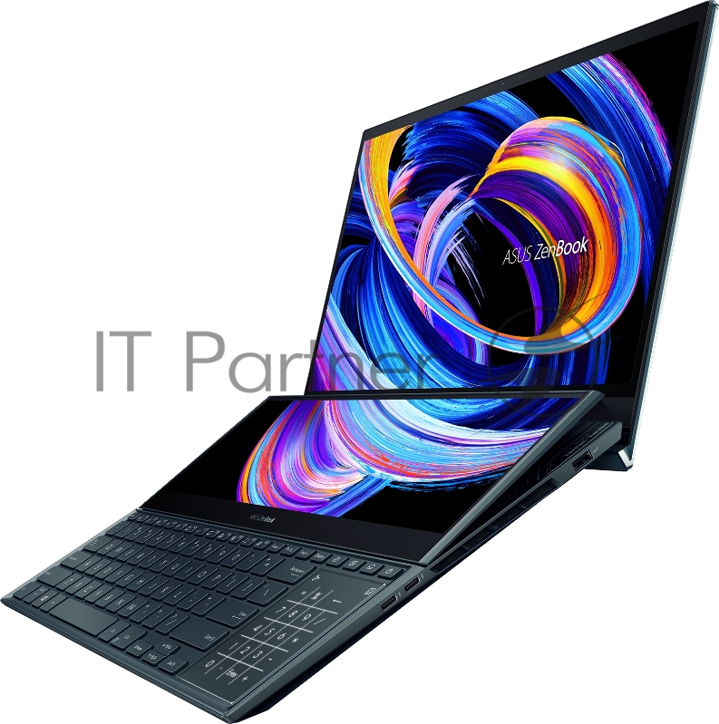 Ноутбук ASUS UX582HS-H2034W Touch +ScreenPad +Plamrest+backpack+Stylus+Stand 15.6(3840x2160 OLED)/Touch/Intel Core i7 11800H(2.3Ghz)/32768Mb/1024PCI GeForce RTX3080(8192Mb)/Cam/BT/WiFi/war 1y/2.34kg/Celestial Blue/W11 + Support