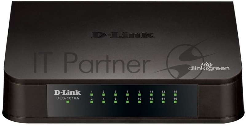 Неуправляемый коммутатор с 16 портами D-Link DES-1016A/E2A 10/100Base-TX и функцией энергосбережения