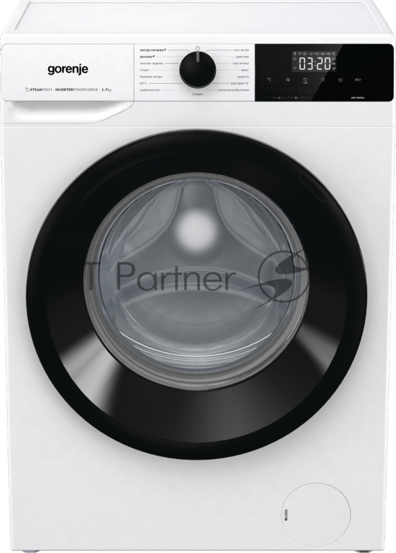 Стиральная машина Gorenje W1NHEI72SAS (Z) , 7 кг, 1200 об/мин, программы: экспресс, шерсть, хлопок, спортивная одежда, смешанные ткани, детские вещи, эко 40-60, эко-20, черные вещи, антиаллергенная, пуховые изделия, отжим, полоскание+отжим, очистка