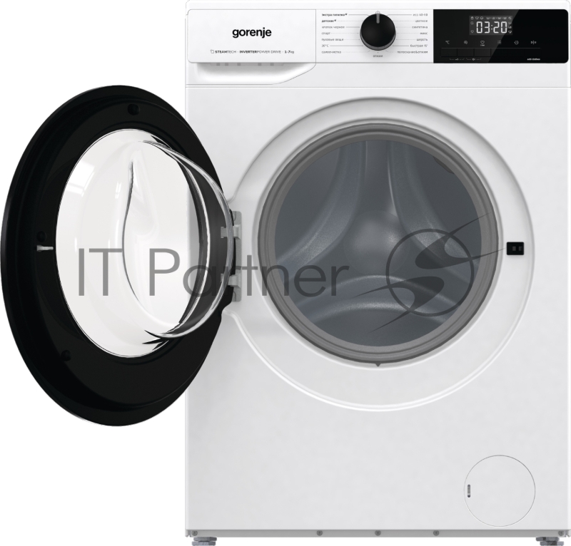 Стиральная машина Gorenje W1NHEI72SAS (Z) , 7 кг, 1200 об/мин, программы: экспресс, шерсть, хлопок, спортивная одежда, смешанные ткани, детские вещи, эко 40-60, эко-20, черные вещи, антиаллергенная, пуховые изделия, отжим, полоскание+отжим, очистка