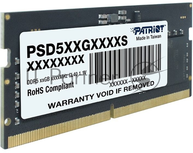 Память DDR5 32Gb 4800MHz Patriot PSD532G48002S RTL PC5-38400 CL40 SO-DIMM 260-pin 1.1В dual rank