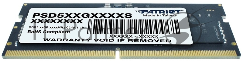 Память DDR5 32Gb 4800MHz Patriot PSD532G48002S RTL PC5-38400 CL40 SO-DIMM 260-pin 1.1В dual rank