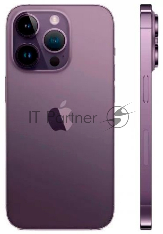 Смартфон Apple A2889 iPhone 14 Pro 128Gb 6Gb фиолетовый моноблок 3G 4G 2Sim 6.1 1179x2556 iOS 16 48Mpix 802.11 a/b/g/n/ac/ax NFC GPS GSM900/1800 GSM1900 TouchSc Ptotect