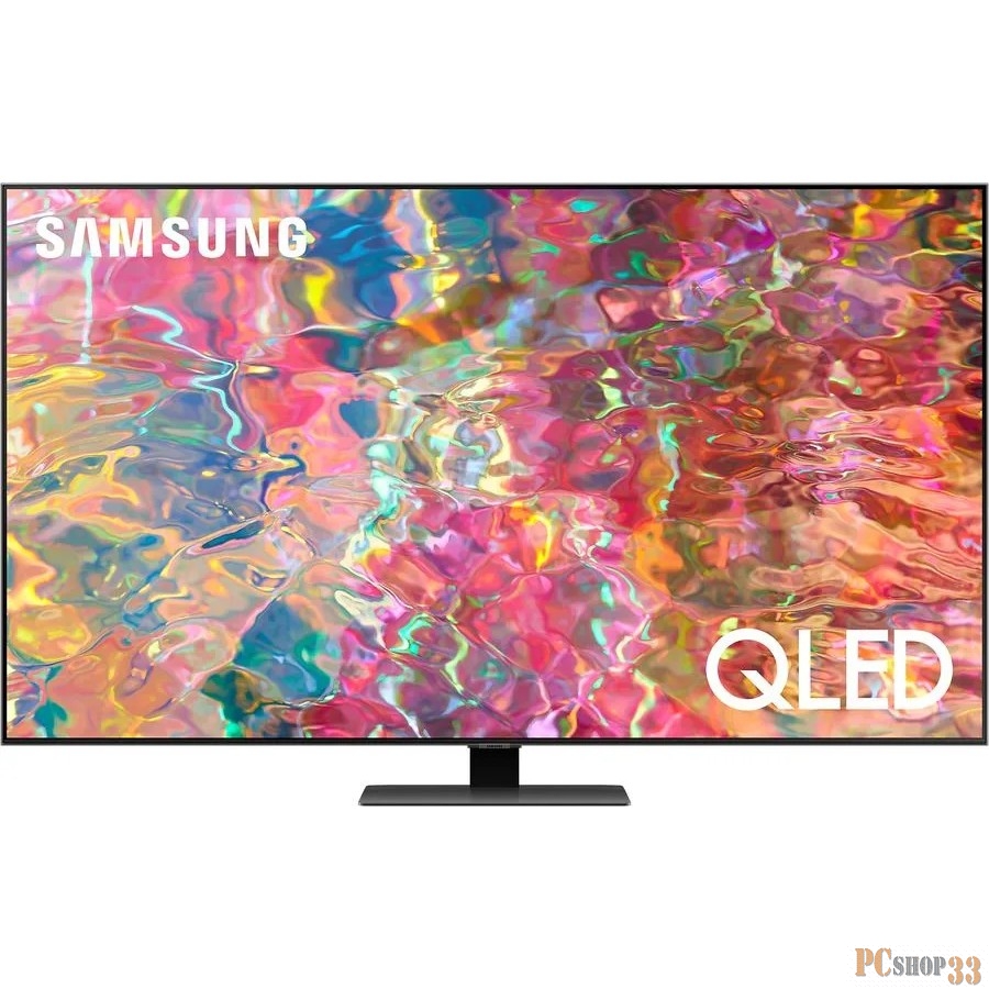 Телевизор QLED Samsung 55 QE55Q80BAUXCE Series 8 темно-серебристый 4K Ultra HD 120Hz DVB-T2 DVB-C DVB-S2 USB WiFi Smart TV (RUS)