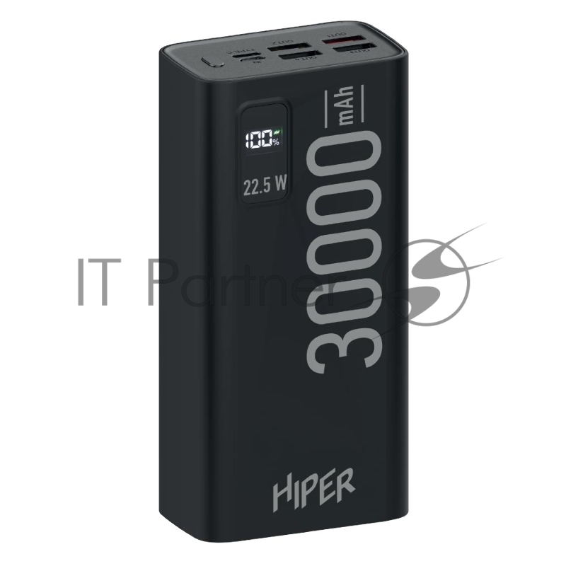 Мобильный аккумулятор Hiper EP 30000 30000mAh 3A QC PD 5xUSB черный (EP 30000 BLACK)