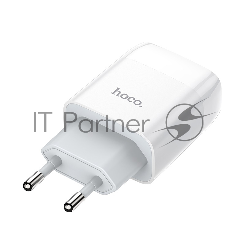Блок питания (сетевой адаптер) HOCO C72A Glorious один порт USB, 5V, 2.1A, белый