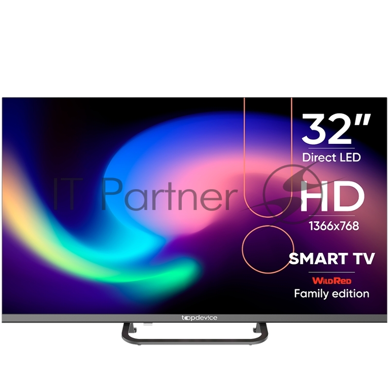 Жидкокристаллический телевизор, Topdevice, 32DLED DigitalSmartTV,Frameless,U BASE,MT9256,DVB-T/C/T2/S2,with CI SLOT,CI+,Innolux/CHOT/CSOT180± Bri,Android11.0 1G+8Gwith Wildred launcher,DVB-T/C/T2/S2,USB,Hot FUN,H.265,Dolby,AC-3,WiFi,PAL/