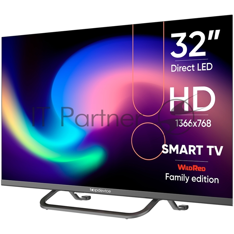 Жидкокристаллический телевизор, Topdevice, 32DLED DigitalSmartTV,Frameless,U BASE,MT9256,DVB-T/C/T2/S2,with CI SLOT,CI+,Innolux/CHOT/CSOT180± Bri,Android11.0 1G+8Gwith Wildred launcher,DVB-T/C/T2/S2,USB,Hot FUN,H.265,Dolby,AC-3,WiFi,PAL/
