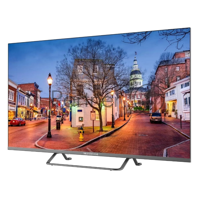 Телевизор 40 Topdevice, DLED, FHDб SmartTV, FRAMELESS, MT9256, DVB-T/C/T2/S2, Android 11 1G+8G, H.265, Dolby, AC-3, WiFi, Черный (TDTV40BS04FBK)