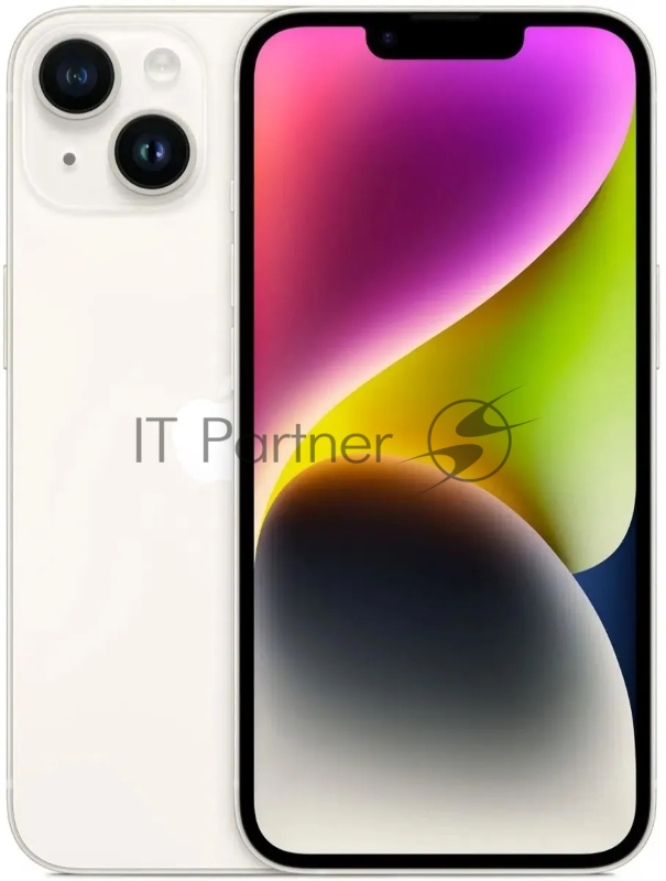 Смартфон Apple iPhone 14 A2882 128Gb 6Gb сияющ.зв. 3G 4G 6.1 OLED 1170x2532 iOS 16 12Mpix 802.11 a/