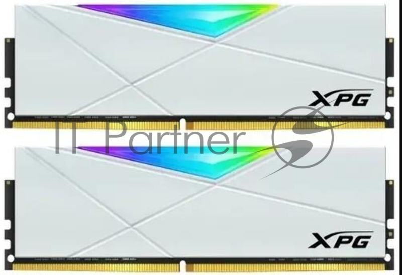 Модуль памяти ADATA 32GB (2 x 16Gb) DDR4 UDIMM, XPG SPECTRIX D50, 3600MHz CL18-22-22, 1.35V, RGB + Белый Радиатор