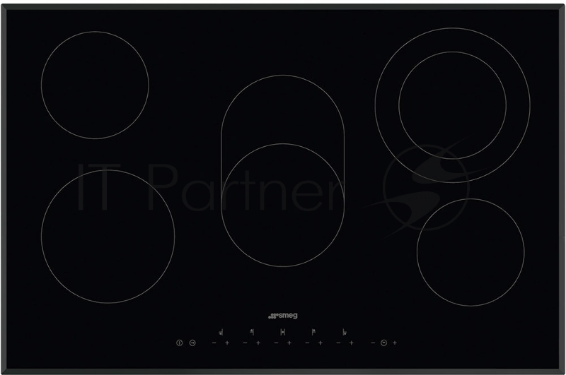 Встраиваемая электрическая панель SMEG/ Электрическая, Стеклокерамическая варочная панель, 77 см,скошенный край