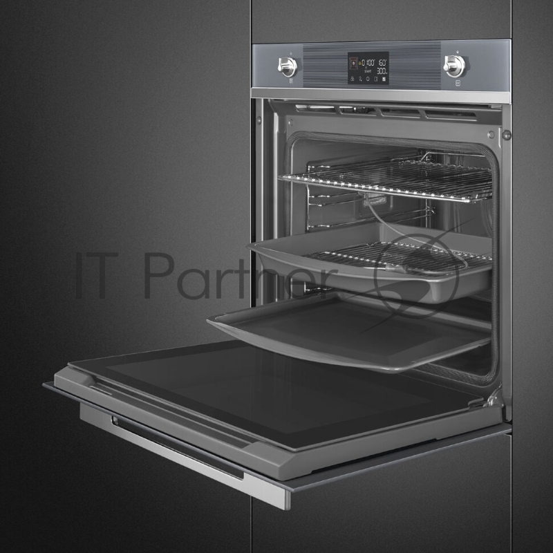 Встраиваемый духовой шкаф/ Многофункциональный духовой шкаф с пиролизом, 60 см, 10 функций, стекло Stopsol, Linea