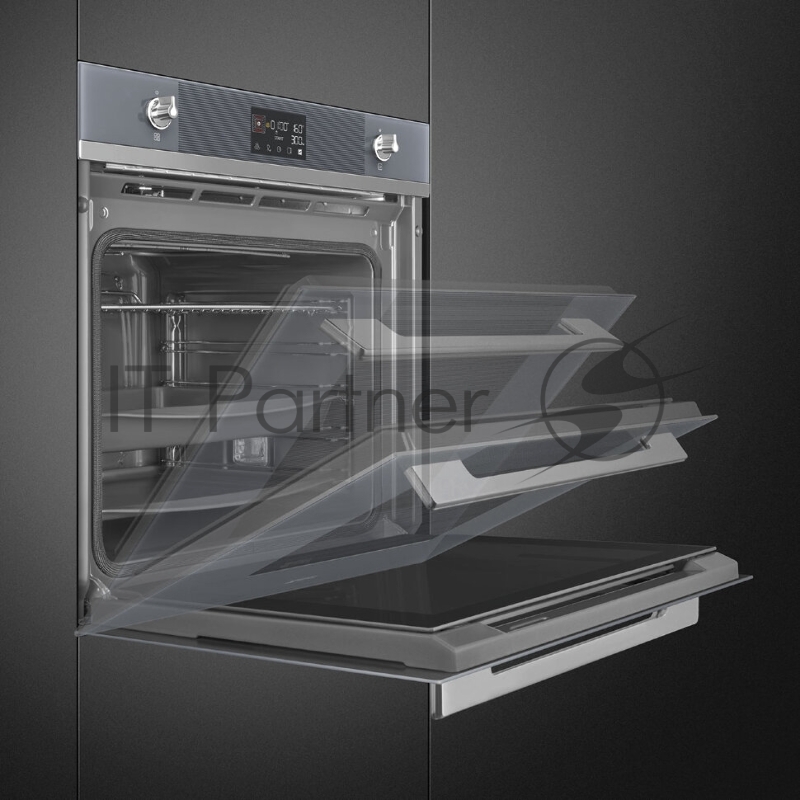 Встраиваемый духовой шкаф/ Многофункциональный духовой шкаф с пиролизом, 60 см, 10 функций, стекло Stopsol, Linea