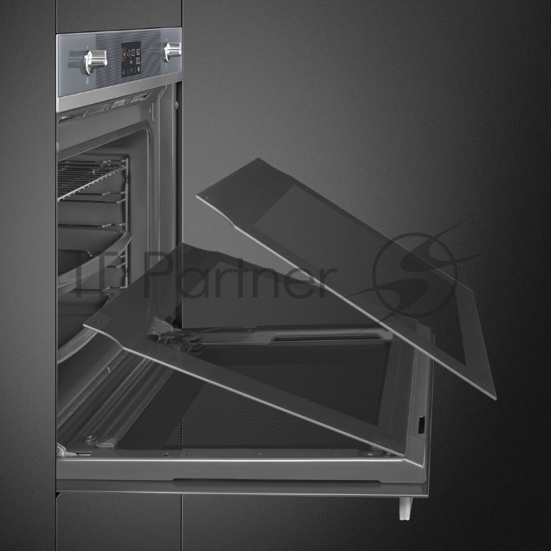 Встраиваемый духовой шкаф/ Многофункциональный духовой шкаф с пиролизом, 60 см, 10 функций, стекло Stopsol, Linea