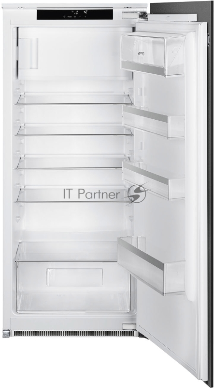 Холодильник SMEG/ Встраиваемый однодверный холодильник, морозильное отделение сверху, 122 см