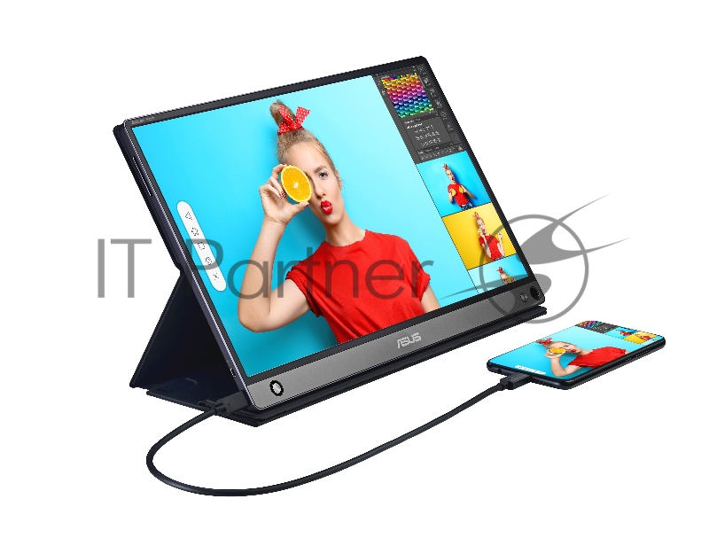 МОНИТОР 15.6 ASUS MB16AMT DarkGrey(IPS, LED, Wide, 1920x1080, 5ms, 178°/178°, 250 cd/m, 700,000:1, +НDMI, +MM, +USB, )