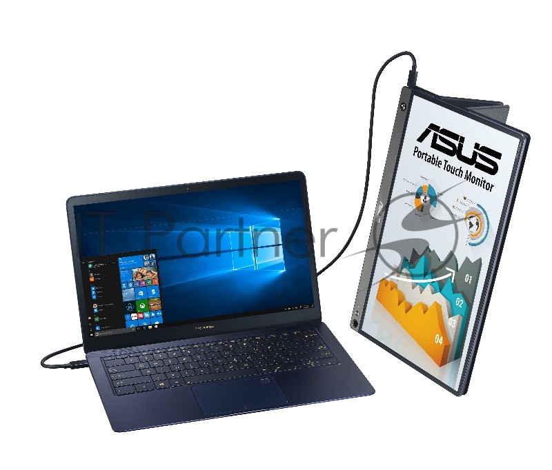 МОНИТОР 15.6 ASUS MB16AMT DarkGrey(IPS, LED, Wide, 1920x1080, 5ms, 178°/178°, 250 cd/m, 700,000:1, +НDMI, +MM, +USB, )