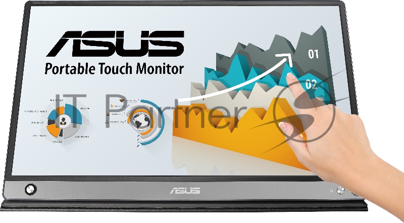МОНИТОР 15.6 ASUS MB16AMT DarkGrey(IPS, LED, Wide, 1920x1080, 5ms, 178°/178°, 250 cd/m, 700,000:1, +НDMI, +MM, +USB, )
