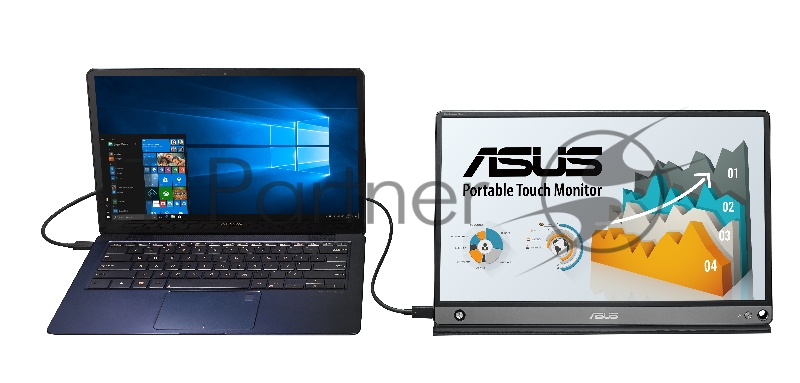 МОНИТОР 15.6 ASUS MB16AMT DarkGrey(IPS, LED, Wide, 1920x1080, 5ms, 178°/178°, 250 cd/m, 700,000:1, +НDMI, +MM, +USB, )