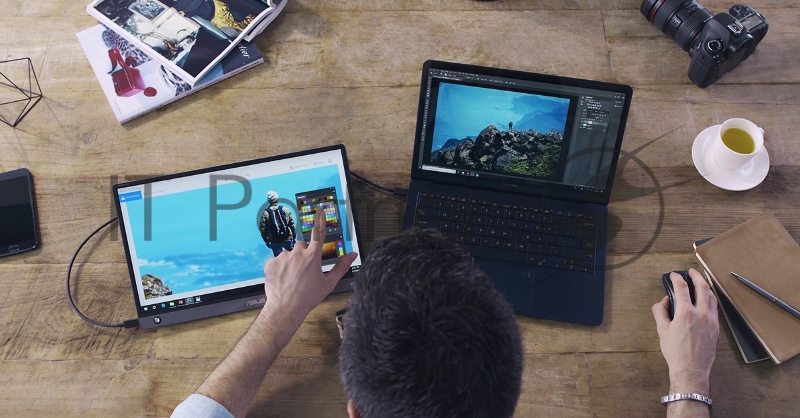 МОНИТОР 15.6 ASUS MB16AMT DarkGrey(IPS, LED, Wide, 1920x1080, 5ms, 178°/178°, 250 cd/m, 700,000:1, +НDMI, +MM, +USB, )