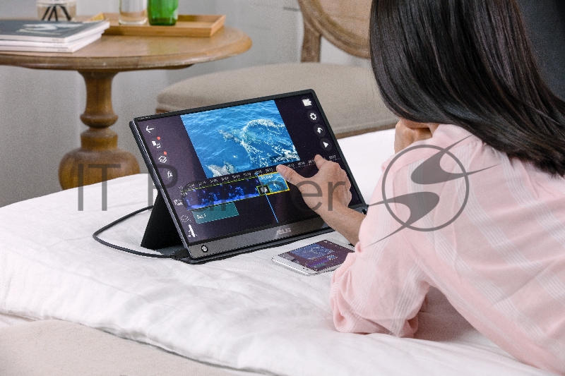 МОНИТОР 15.6 ASUS MB16AMT DarkGrey(IPS, LED, Wide, 1920x1080, 5ms, 178°/178°, 250 cd/m, 700,000:1, +НDMI, +MM, +USB, )