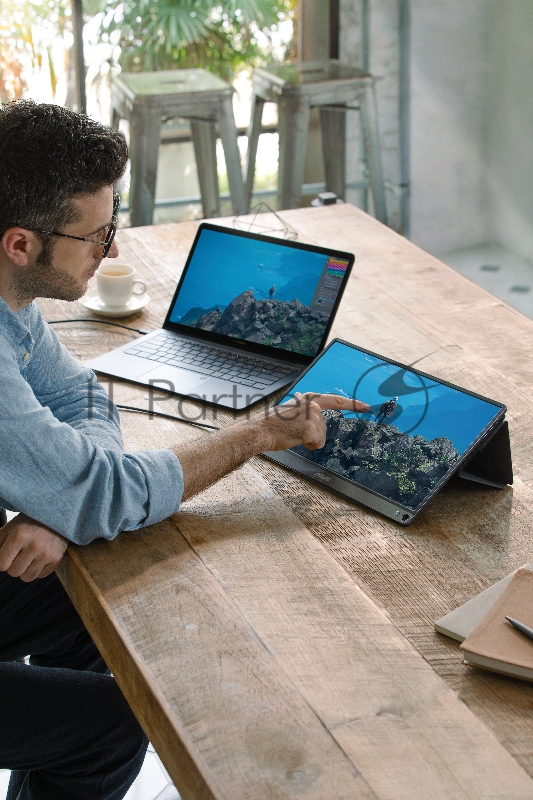 МОНИТОР 15.6 ASUS MB16AMT DarkGrey(IPS, LED, Wide, 1920x1080, 5ms, 178°/178°, 250 cd/m, 700,000:1, +НDMI, +MM, +USB, )