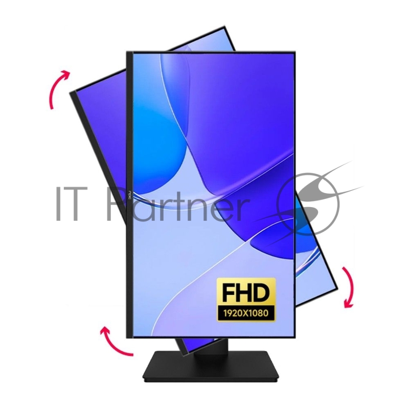 Монитор 23.8 AIWA MF240B-L Black (IPS, 1920x1080, HDMI+DP+USB type C, 5 ms, 178°/178°, 250 cd/m, 1000:1, MM, Pivot)