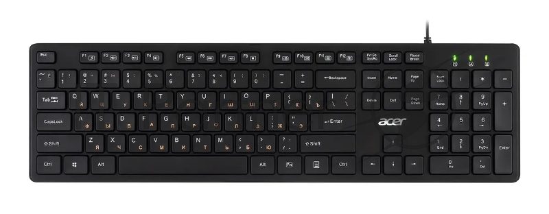 Клавиатура Acer OKW122 черный USB
