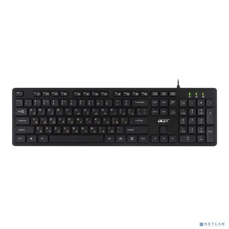Клавиатура Acer OKW122 черный USB