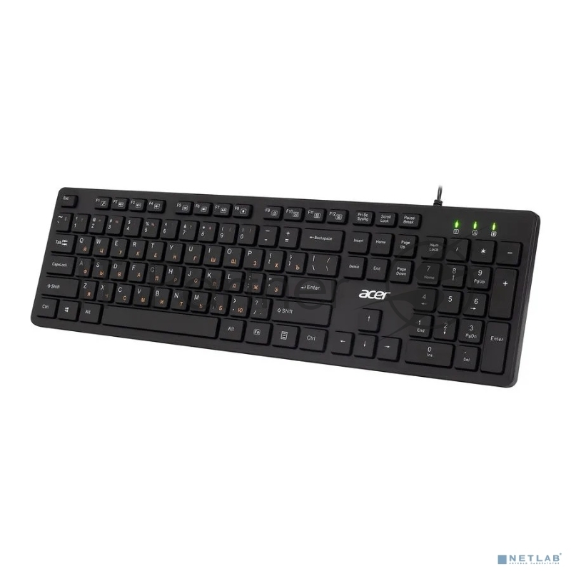 Клавиатура Acer OKW122 черный USB