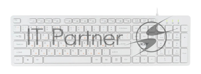 Клавиатура Acer OKW123 белый USB