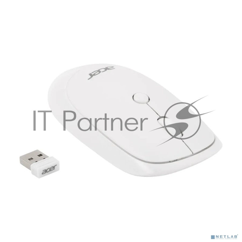 Мышь Acer OMR138 белый оптическая (1600dpi) беспроводная USB (4but)