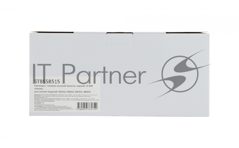 Картридж F+imaging черный, 15000 стр. для Lexmark MS331, MS431, MX331, MX431 (аналог 55B5H0E)