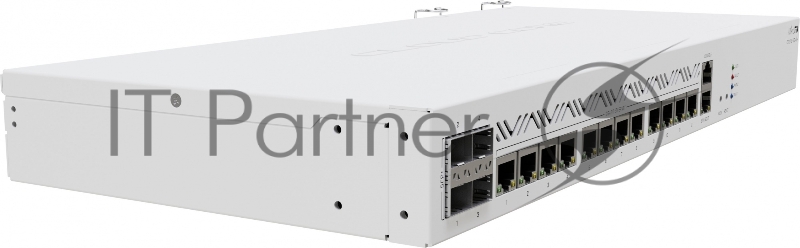 Маршрутизатор Mikrotik CCR2116-12G-4S+ Cloud Core Router 2116-12G-4S+ with Amazon Annapurna Labs Alpine v3 AL73400 CPU (16-cores, 2GHz per core), 16GB RAM, 4xSFP+ cage, 13xGbit LAN, M.2 PCIe slot, RouterOS L6, 1U rackmount case, Dual PSU