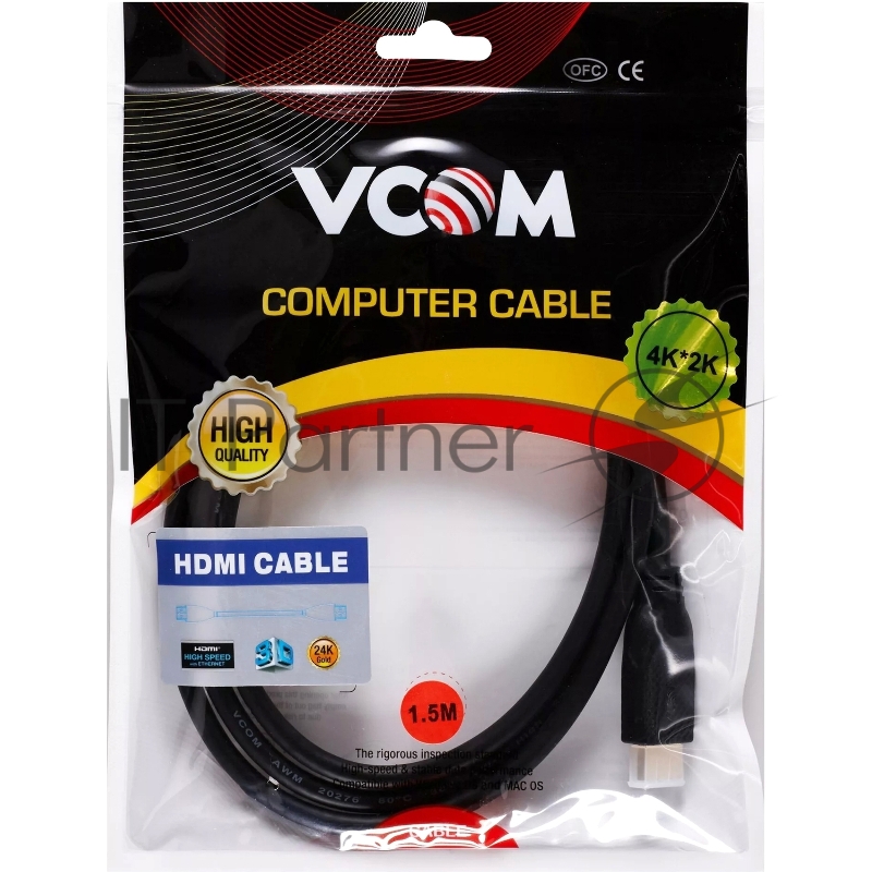 Кабель VCOM CG583-1.5M HDMI-19M --MiniHDMI-19M ver 2.0 1.5m VCOM <CG583-1.5M>