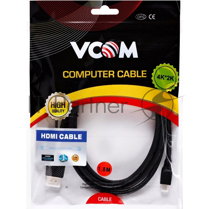 Кабель VCOM CG587-1.8M HDMI-19M --MicroHDMI-19M ver 2.0 1.8m VCOM <CG587-1.8M>