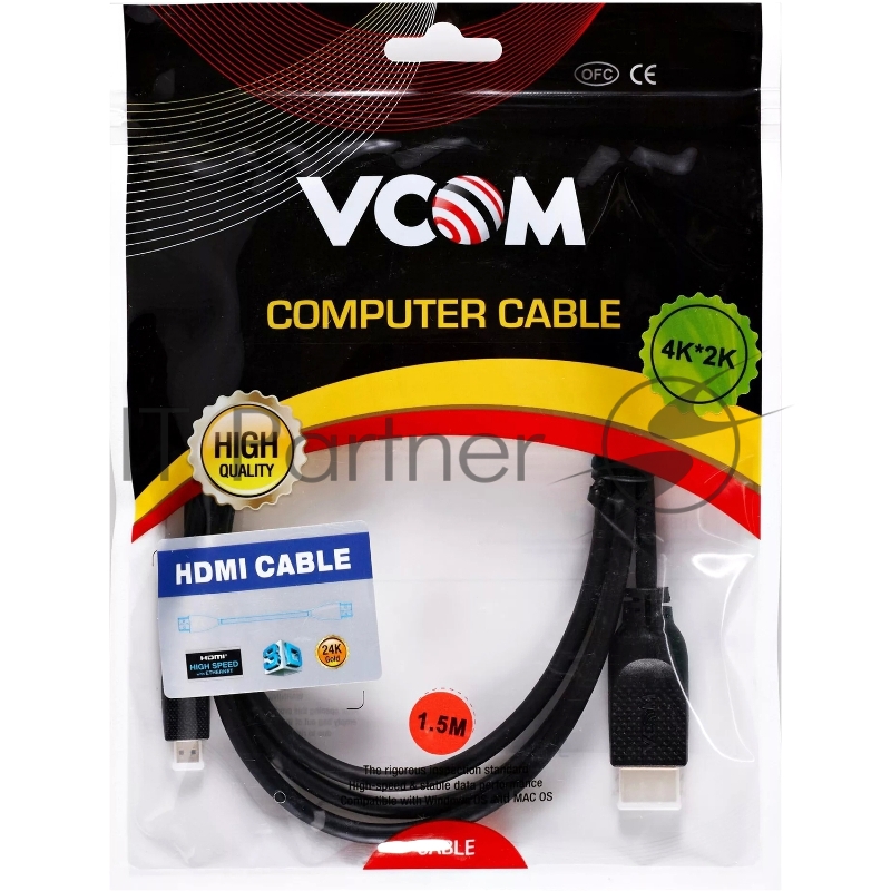 Кабель VCOM CG587-1.5M HDMI-19M --MicroHDMI-19M ver 2.0 1.5m VCOM <CG587-1.5M>