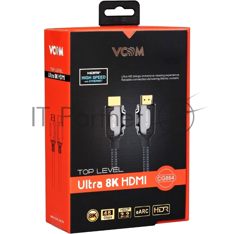 Кабель VCOM CG864-1.5M HDMI 19M/M,ver. 2.1, 8K@60 Hz 1.5m VCOM <CG864-1.5M>