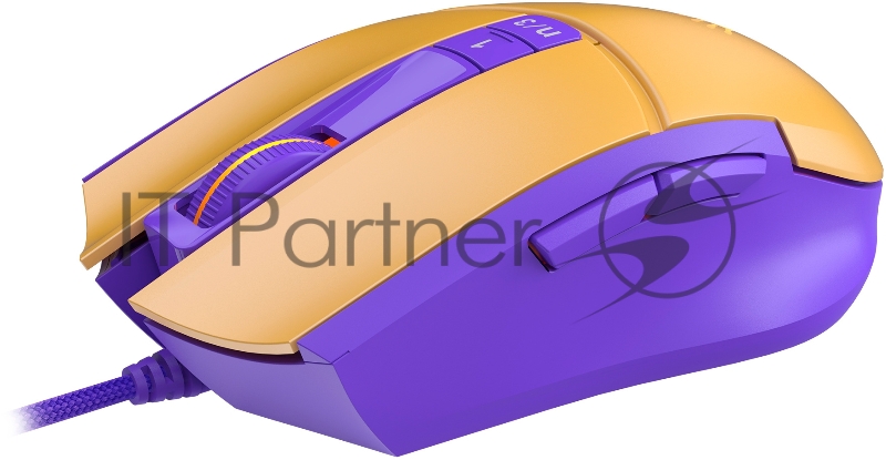 Мышь A4Tech Bloody L65 Max желтый/фиолетовый оптическая (12000dpi) USB