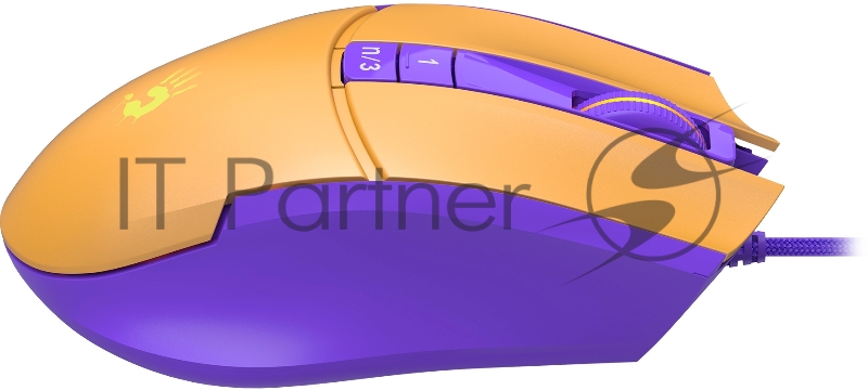 Мышь A4Tech Bloody L65 Max желтый/фиолетовый оптическая (12000dpi) USB