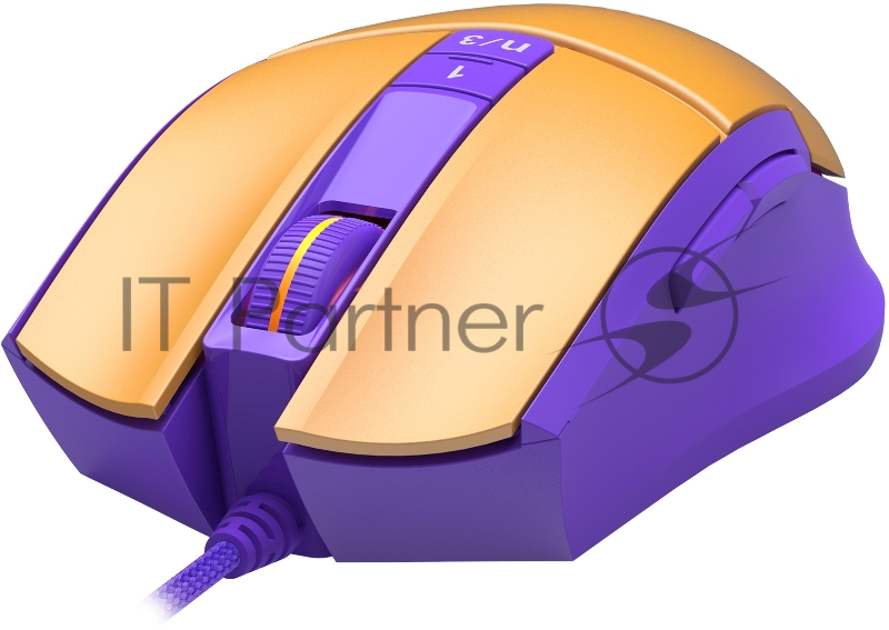 Мышь A4Tech Bloody L65 Max желтый/фиолетовый оптическая (12000dpi) USB