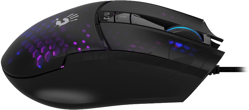 Мышь A4Tech Bloody L65 Max черный/фиолетовый оптическая (12000dpi) USB