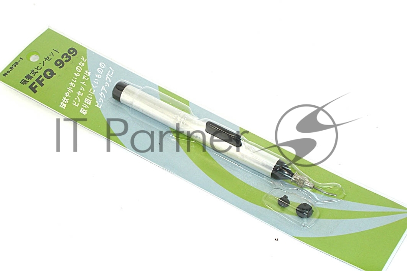 Вакуумный пинцет FFQ 939 алюминиевый с кнопкой в комплекте 3 насадки